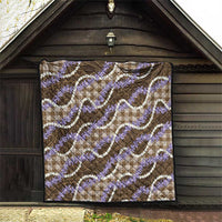 Brown Hawaii Palaka Honohono Pikake Quilt Hawaiian Orchid Lei Polynesian Pattern - Polynesian Pride