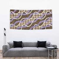 Brown Hawaii Palaka Honohono Pikake Tapestry Hawaiian Orchid Lei Polynesian Pattern - Polynesian Pride