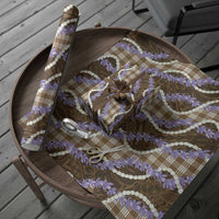 Brown Hawaii Palaka Honohono Pikake Wrapping Paper Hawaiian Orchid Lei Polynesian Pattern LT14 - Polynesian Pride
