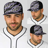 Black Hawaii Palaka Honohono Pikake Baseball Net Cap Hawaiian Orchid Lei Polynesian Pattern - Polynesian Pride