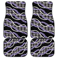 Black Hawaii Palaka Honohono Pikake Car Mats Hawaiian Orchid Lei Polynesian Pattern - Polynesian Pride