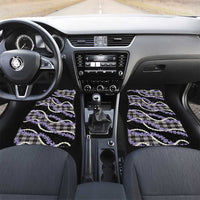 Black Hawaii Palaka Honohono Pikake Car Mats Hawaiian Orchid Lei Polynesian Pattern - Polynesian Pride