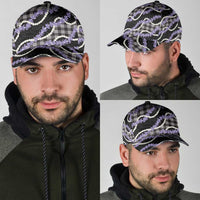 Black Hawaii Palaka Honohono Pikake Classic Cap Hawaiian Orchid Lei Polynesian Pattern LT14 - Polynesian Pride