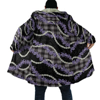 Black Hawaii Palaka Honohono Pikake Cloak Hawaiian Orchid Lei Polynesian Pattern - Polynesian Pride