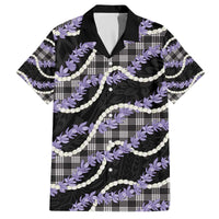 Black Hawaii Palaka Honohono Pikake Family Matching Off The Shoulder Long Sleeve Dress and Hawaiian Shirt Hawaiian Orchid Lei Polynesian Pattern - Polynesian Pride