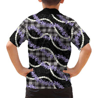 Black Hawaii Palaka Honohono Pikake Family Matching Puletasi and Hawaiian Shirt Hawaiian Orchid Lei Polynesian Pattern - Polynesian Pride
