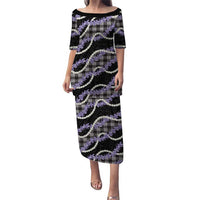 Black Hawaii Palaka Honohono Pikake Family Matching Puletasi and Hawaiian Shirt Hawaiian Orchid Lei Polynesian Pattern - Polynesian Pride