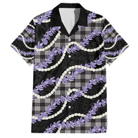 Black Hawaii Palaka Honohono Pikake Family Matching Summer Maxi Dress and Hawaiian Shirt Hawaiian Orchid Lei Polynesian Pattern LT14 Dad's Shirt - Short Sleeve Black - Polynesian Pride