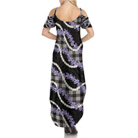 Black Hawaii Palaka Honohono Pikake Family Matching Summer Maxi Dress and Hawaiian Shirt Hawaiian Orchid Lei Polynesian Pattern LT14 - Polynesian Pride