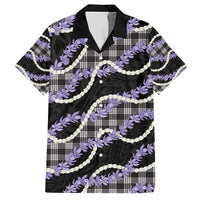 Black Hawaii Palaka Honohono Pikake Hawaiian Shirt Hawaiian Orchid Lei Polynesian Pattern - Polynesian Pride