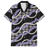 Black Hawaii Palaka Honohono Pikake Hawaiian Shirt Hawaiian Orchid Lei Polynesian Pattern LT14 Black - Polynesian Pride
