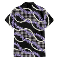 Black Hawaii Palaka Honohono Pikake Hawaiian Shirt Hawaiian Orchid Lei Polynesian Pattern LT14 - Polynesian Pride