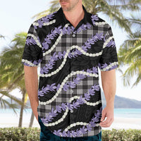 Black Hawaii Palaka Honohono Pikake Hawaiian Shirt Hawaiian Orchid Lei Polynesian Pattern LT14 - Polynesian Pride