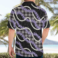 Black Hawaii Palaka Honohono Pikake Hawaiian Shirt Hawaiian Orchid Lei Polynesian Pattern LT14 - Polynesian Pride