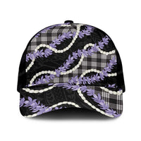 Black Hawaii Palaka Honohono Pikake Mesh Trucker Cap Hawaiian Orchid Lei Polynesian Pattern LT14 One Size Black Black - Polynesian Pride