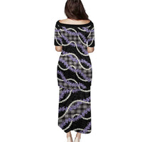 Black Hawaii Palaka Honohono Pikake Puletasi Hawaiian Orchid Lei Polynesian Pattern LT14 - Polynesian Pride