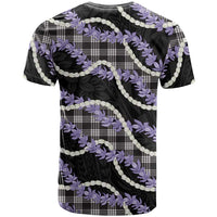 Black Hawaii Palaka Honohono Pikake T Shirt Hawaiian Orchid Lei Polynesian Pattern LT14 - Polynesian Pride