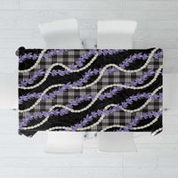 Black Hawaii Palaka Honohono Pikake Tablecloth Hawaiian Orchid Lei Polynesian Pattern - Polynesian Pride