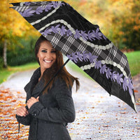 Black Hawaii Palaka Honohono Pikake Umbrella Hawaiian Orchid Lei Polynesian Pattern - Polynesian Pride