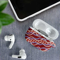 Red Hawaii Palaka Honohono Pikake AirPods Case Hawaiian Orchid Lei Polynesian Pattern LT14 - Polynesian Pride