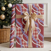 Red Hawaii Palaka Honohono Pikake Wrapping Paper Hawaiian Orchid Lei Polynesian Pattern LT14 - Polynesian Pride