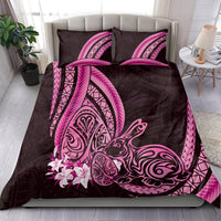 Pink Polynesia Easter Day Bedding Set Eggs With Bunny Polynesian Pattern LT14 - Polynesian Pride