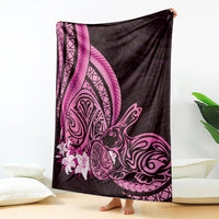 Pink Polynesia Easter Day Blanket Eggs With Bunny Polynesian Pattern LT14 - Polynesian Pride