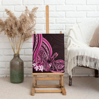 Pink Polynesia Easter Day Canvas Wall Art Eggs With Bunny Polynesian Pattern LT14 - Polynesian Pride