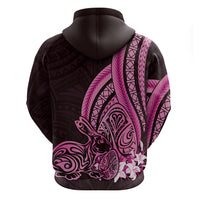 Pink Polynesia Easter Day Hoodie Eggs With Bunny Polynesian Pattern LT14 - Polynesian Pride