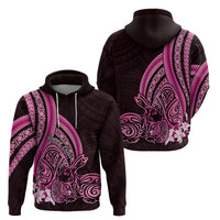 Pink Polynesia Easter Day Hoodie Eggs With Bunny Polynesian Pattern LT14 - Polynesian Pride