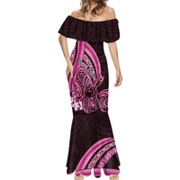 Pink Polynesia Easter Day Mermaid Dress Eggs With Bunny Polynesian Pattern LT14 - Polynesian Pride