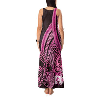 Pink Polynesia Easter Day Tank Maxi Dress Eggs With Bunny Polynesian Pattern LT14 - Polynesian Pride