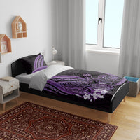 Purple Polynesia Easter Day Bedding Set Eggs With Bunny Polynesian Pattern LT14 - Polynesian Pride