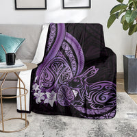 Purple Polynesia Easter Day Blanket Eggs With Bunny Polynesian Pattern LT14 - Polynesian Pride