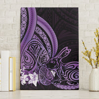 Purple Polynesia Easter Day Canvas Wall Art Eggs With Bunny Polynesian Pattern LT14 Without Frame Purple - Polynesian Pride