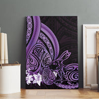 Purple Polynesia Easter Day Canvas Wall Art Eggs With Bunny Polynesian Pattern LT14 - Polynesian Pride