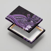 Purple Polynesia Easter Day Canvas Wall Art Eggs With Bunny Polynesian Pattern LT14 - Polynesian Pride
