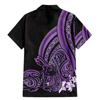 Purple Polynesia Easter Day Family Matching Mermaid Dress and Hawaiian Shirt Eggs With Bunny Polynesian Pattern LT14 - Polynesian Pride