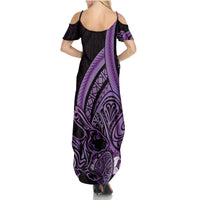 Purple Polynesia Easter Day Family Matching Summer Maxi Dress and Hawaiian Shirt Eggs With Bunny Polynesian Pattern LT14 - Polynesian Pride