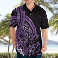 Purple Polynesia Easter Day Hawaiian Shirt Eggs With Bunny Polynesian Pattern LT14 - Polynesian Pride