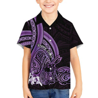 Purple Polynesia Easter Day Hawaiian Shirt Eggs With Bunny Polynesian Pattern LT14 - Polynesian Pride