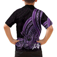 Purple Polynesia Easter Day Hawaiian Shirt Eggs With Bunny Polynesian Pattern LT14 - Polynesian Pride
