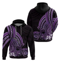 Purple Polynesia Easter Day Hoodie Eggs With Bunny Polynesian Pattern LT14 - Polynesian Pride