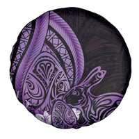 Purple Polynesia Easter Day Spare Tire Cover Eggs With Bunny Polynesian Pattern LT14 - Polynesian Pride