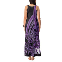 Purple Polynesia Easter Day Tank Maxi Dress Eggs With Bunny Polynesian Pattern LT14 - Polynesian Pride