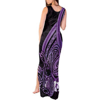 Purple Polynesia Easter Day Tank Maxi Dress Eggs With Bunny Polynesian Pattern LT14 - Polynesian Pride