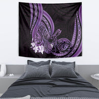 Purple Polynesia Easter Day Tapestry Eggs With Bunny Polynesian Pattern LT14 - Polynesian Pride