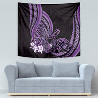Purple Polynesia Easter Day Tapestry Eggs With Bunny Polynesian Pattern LT14 - Polynesian Pride