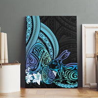 Turquoise Polynesia Easter Day Canvas Wall Art Eggs With Bunny Polynesian Pattern LT14 - Polynesian Pride