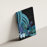 Turquoise Polynesia Easter Day Canvas Wall Art Eggs With Bunny Polynesian Pattern LT14 - Polynesian Pride